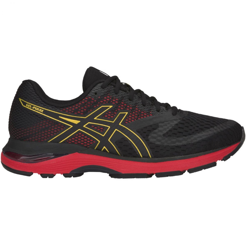 Zapatillas de running Asics Gel-Pulse 10 M 1011A604-001 negro rojo amarillo