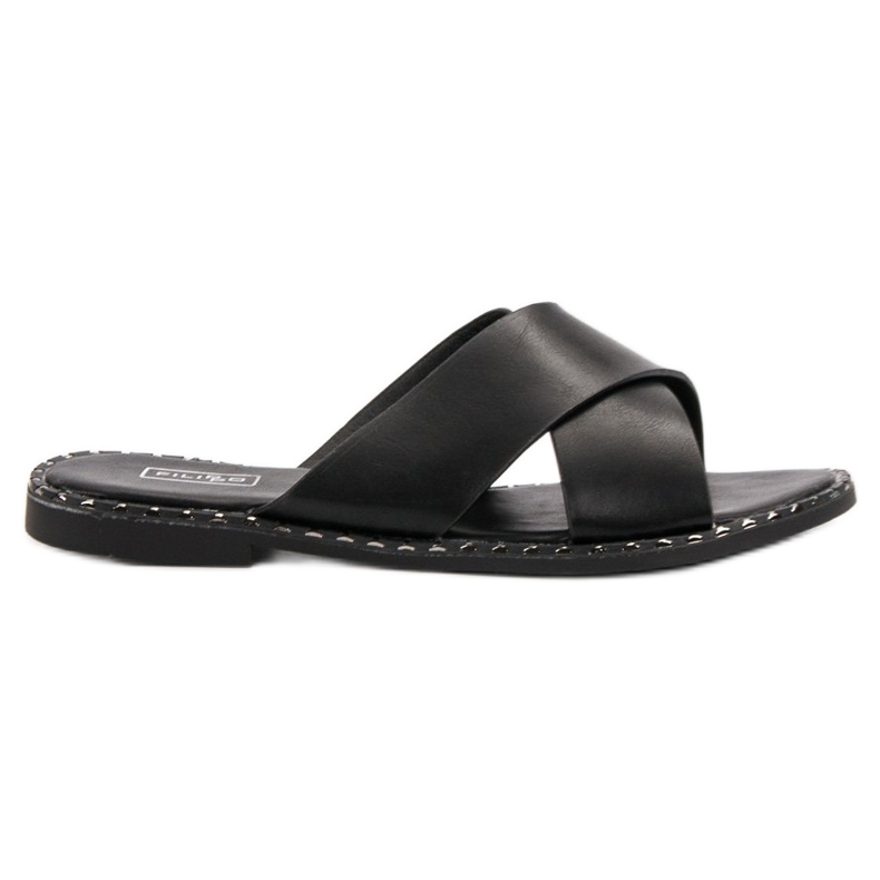 Filippo Pantuflas Negras Clásicas negro