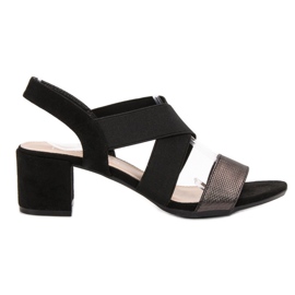 Filippo Sandalias Con Brillo Vinceza negro