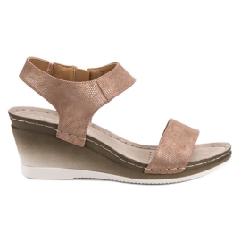 Sandalias de cuña VINCEZA rosado