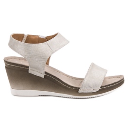 Sandalias de cuña VINCEZA gris