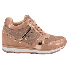 Cm Paris Zapatillas rosas con pedrería rosado