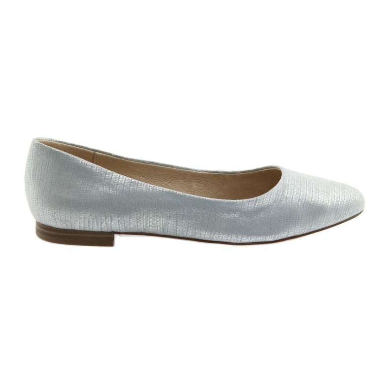 Bailarinas de salón para mujer Caprice 22104 plateado azul gris