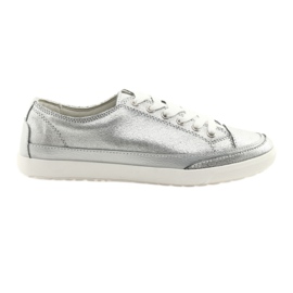 Calzado deportivo de mujer, atado Filippo 703 plateado gris