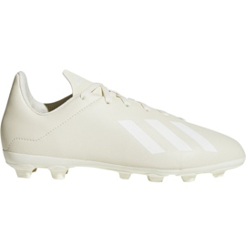 Botas de fútbol adidas X 18.4 FxG Jr DB2421 blanco blanco