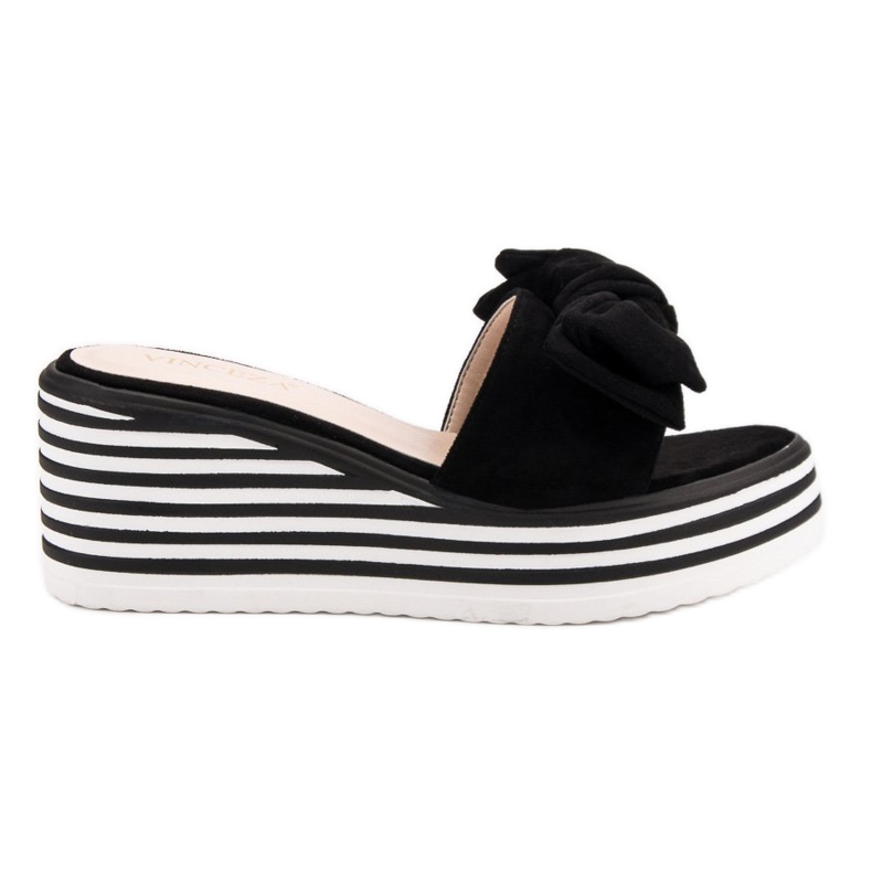 Pantuflas de cuña VINCEZA negras negro