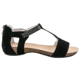 Sandalias de piel VINCEZA negro