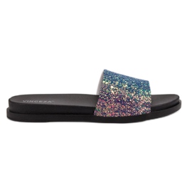Zapatillas con purpurina VINCEZA de moda multicolor