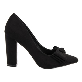 Seastar Zapatos de tacón de ante con lazo negro