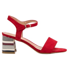 Sandalias rojas VINCEZA de moda rojo