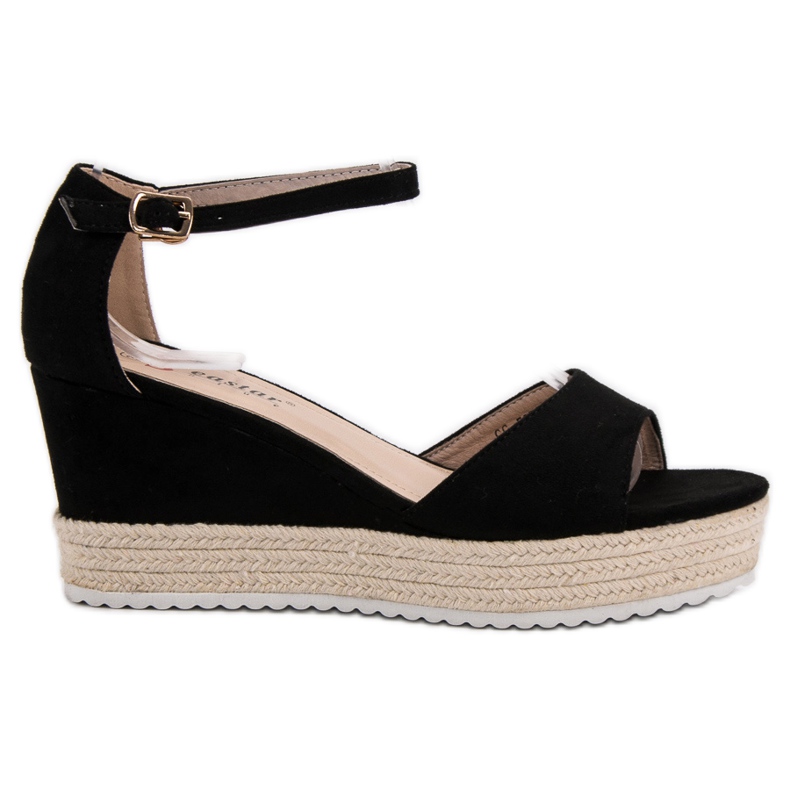 Seastar Sandalias de cuña negras negro