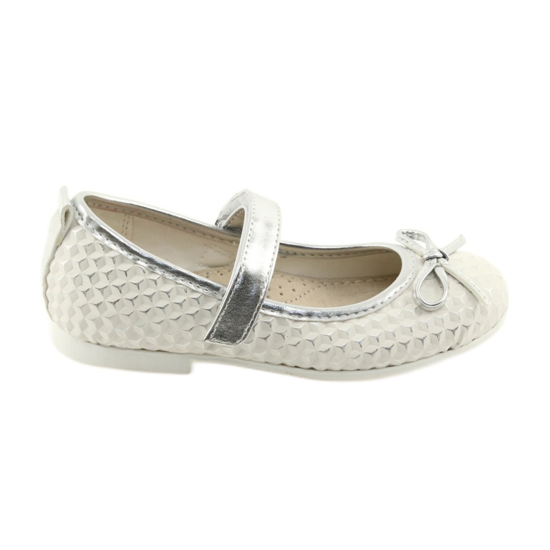 Zapatos de salón con velcro American Club GC16 blanco gris