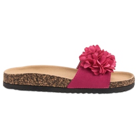 Zapatillas VINCEZA con flores rosa