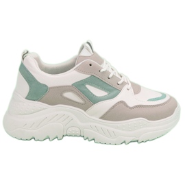 Zapatillas en la plataforma blanco