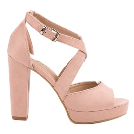 Seastar Sandalias de gamuza en la plataforma rosa