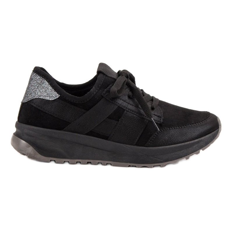 Ideal Shoes Calzado deportivo sin cordones negro