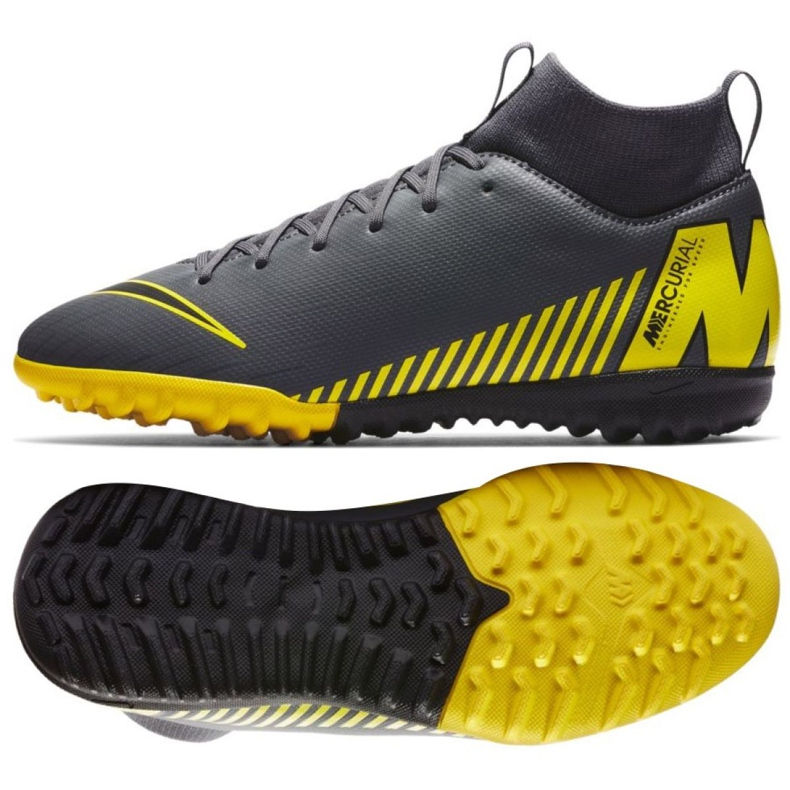 Zapatillas de fútbol Nike Mercurial SuperflyX 6 Academy Gs Tf Jr AH7344-070 multicolor gris