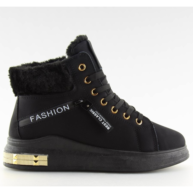 Zapatillas de deporte negro cálido W19-25 Negro II-GAT