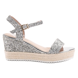 Seastar Sandalias de cuña cómodas gris Seastar Sandalias de cuña cómodas gris