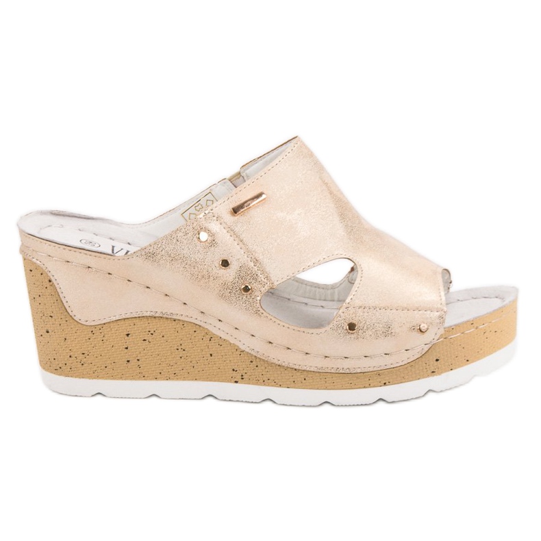 Sandalias de cuña VINCEZA dorado