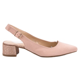 Weide Zapatos de tacón con purpurina rosa