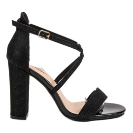 Seastar Sandalias elegantes con purpurina negro