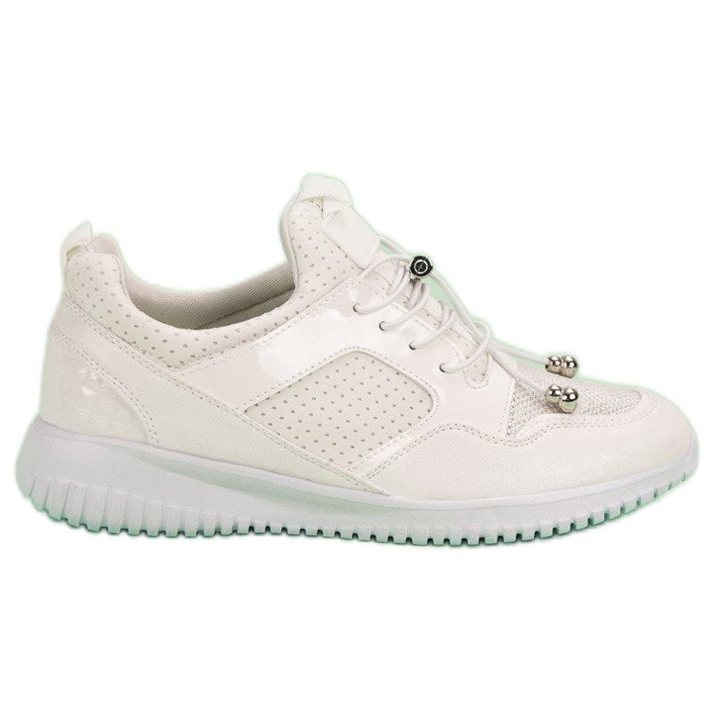 Zapatos deportivos con cordón blanco Zapatos deportivos con cordón blanco