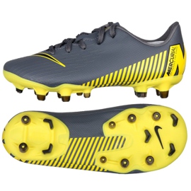 Zapatillas de fútbol Nike Mercurial Vapor 12 Academy Ps FG / MG Jr AH7349-070 negro gris