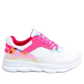 Deportivas blancas y rosas BL157 Rose Red blanco
