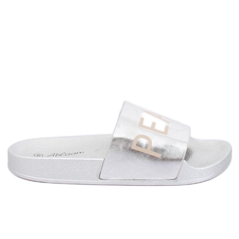 Pantuflas plateadas metalizadas WL169 Silver gris
