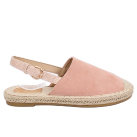 Alpargatas con tacón abierto rosa HH-119 Rosa rosado