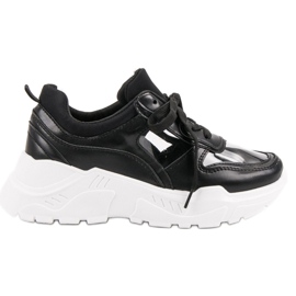 SHELOVET Zapatillas Transparentes negro