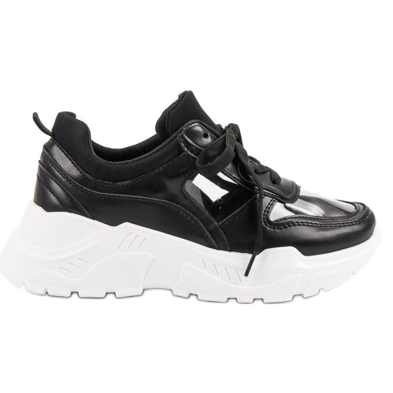 SHELOVET Zapatillas Transparentes negro