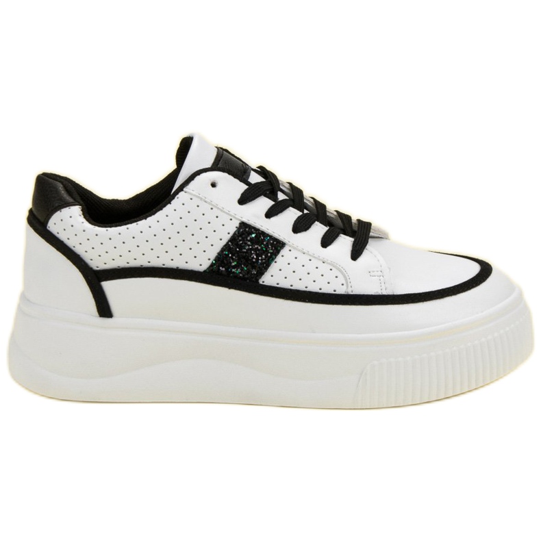 Creepers blancas con purpurina blanco
