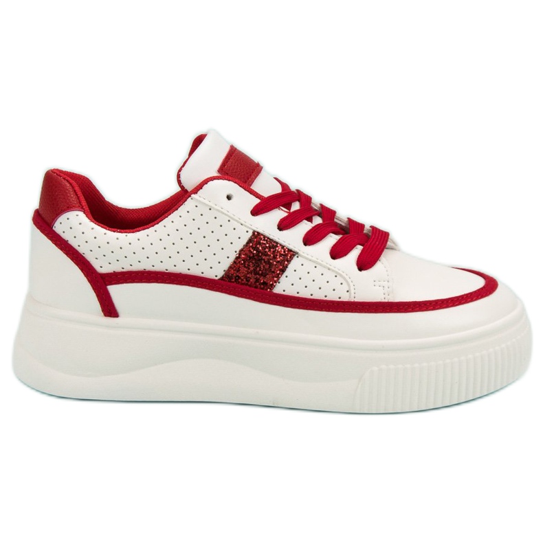 Creepers blancas con purpurina blanco