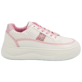 Creepers blancas con purpurina blanco