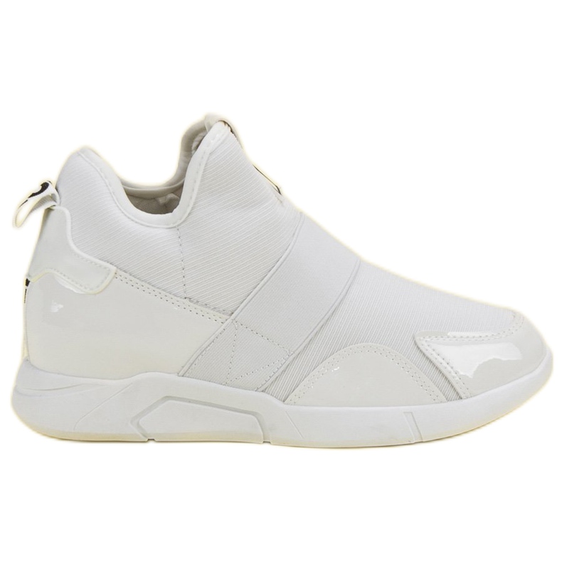 Zapatillas de cuña sin cordones blanco