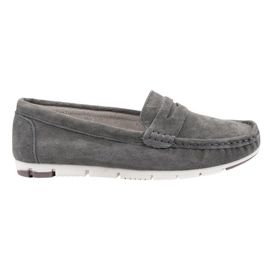 Filippo Mocasines de Cuero Gris