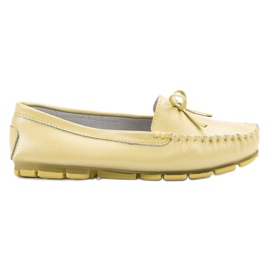 Filippo Mocasines de piel con lazo amarillo