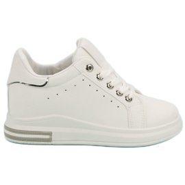 Zapatillas de cuña blancas blanco