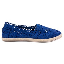 Sweet Shoes Alpargatas de encaje azules