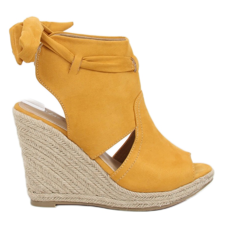 Alpargatas Amarillas con cuñas amarillo LM-023 Amarillo
