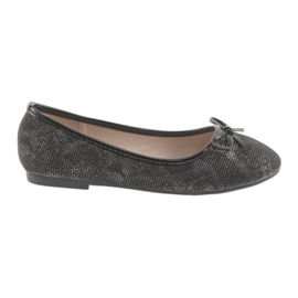 American Club Ballerinas de niñas con un arco lu17 negro