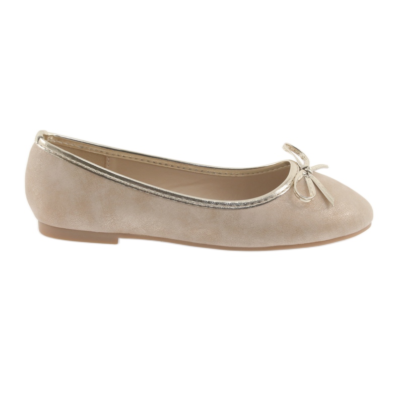 American Club LU17 bailarinas beige para niñas dorado
