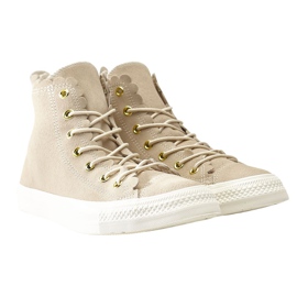 Converse Chuck Taylor All Star Scallop 421 Egret Natural Dorado Marfil marrón