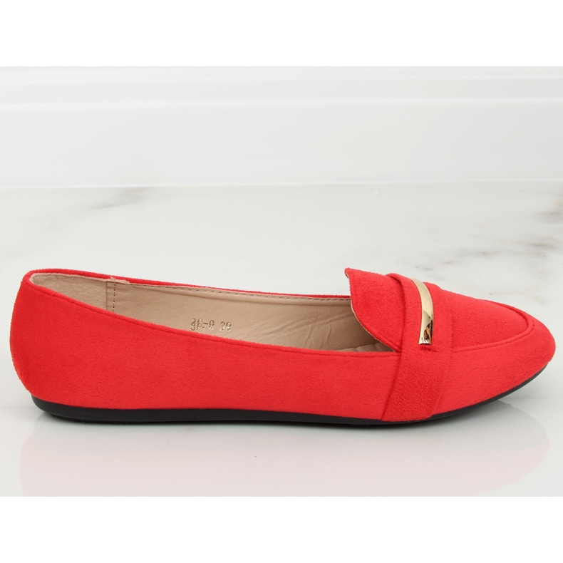 Mocasines de mujer rojo 3C-9 Rojo II-GAT