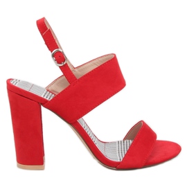 Sandalias en el poste rojo S116 Rojo