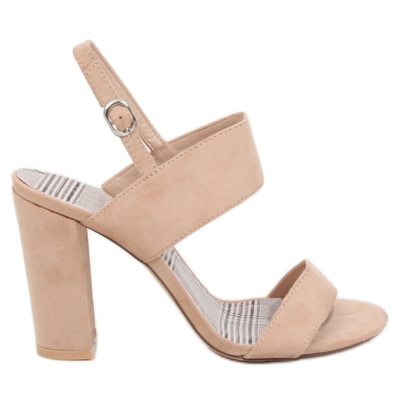Sandalias en el poste S116 Beige