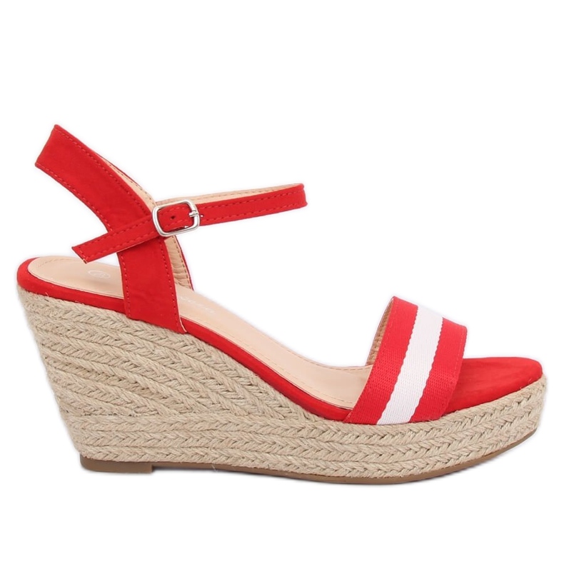 Alpargatas rojas con cuñas, rojo 9072 Rojo