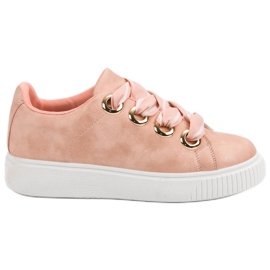 Zapatos deportivos con purpurina rosado